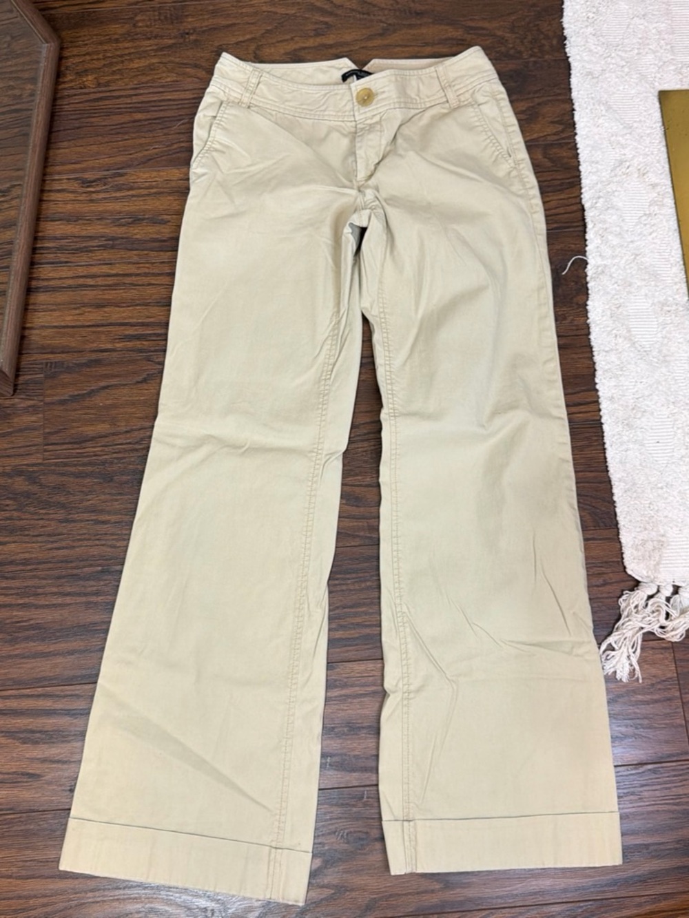 Banana Republic Khaki Wide-Leg Jeans